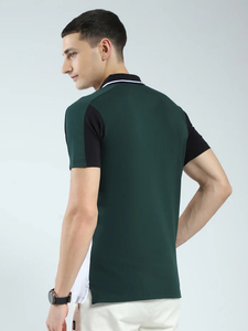 Camiseta Polo de Punto de Manga Corta Informal para Hombre, Corte Regular, Cuello Alto y Cierre de Botones, Camisetas Polo de Poliéster/Algodón de Alta Calidad - Product Image 2