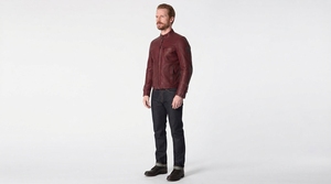 Wholesale <b>Leather</b> <b>Jacket</b> for Men Stand Collar Full Zip <b>Long</b> Sleeve Casual Winter Outdoor Outerwear - Product Image 4
