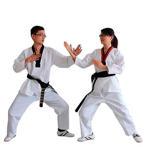 Uniforme de taekwondo pour adultes et enfants Couleur blanche complète Arts martiaux Porter des costumes de taekwondo - Product Image 1