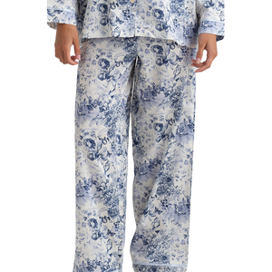 Ensemble de pyjama en satin non tissé uni 100 % soie pour femme, imprimé numérique teint en fil, confortable et doux, vente en gros, OEM - Product Image 5