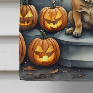 Bandera de Casa de Halloween de poliéster Multicolor grande Spooky Shar Pei Yard Banner ilustraciones para porche manga poste pared decorativa - Product Image 4