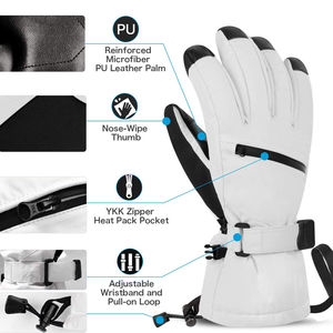 High Quality Heated <b>Ski</b> <b>Gloves</b> for Men & <b>Women</b>-Waterproof Polyester Full Finger Winter Outdoor Snowboarding <b>Gloves</b> - Product Image 4