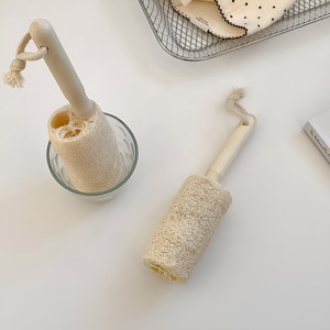 Esponja de lufa biodegradable con mango, venta al por mayor, cepillo corporal natural, cepillos de baño de ducha ecológicos - Product Image 3