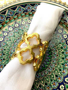 Servilletero de oro en latón macizo con diseño de corte láser perfecto para ceremonias de boda y ocasiones especiales - Product Image 6