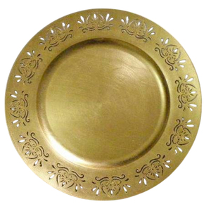 Assiette de service ronde en acier inoxydable de qualité supérieure avec finition polie miroir, idéale pour les mariages et la décoration de table raffinée - Product Image 4