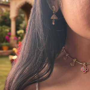 Bipasha Antique Designer Fine Jewelry Necklace Set - Product Image 3