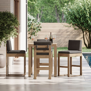Elegant High Back <b>Bar</b> Chair for Restaurant Furniture <b>Set</b> with Upholstered Seat for Modern Dining Furniture - Product Image 6