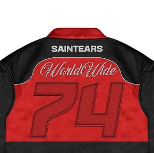 Veste en cuir unisexe de style nouveau, design de course premium, coupe-vent, respirante, écologique, streetwear, veste de moto pour adultes - Product Image 4