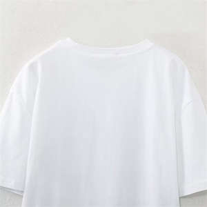 Camisetas de Punto con Estampado Casual para Mujer, de Algodón de Alta Calidad, Corte Holgado, para Fabricación de Marca Privada (OEM) - Product Image 4