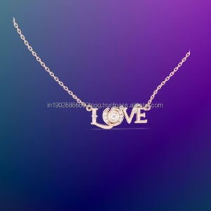 Collier double pendentif en argent sterling S925 pour femmes en zircone de style romantique pour cadeau de bijoux de la Saint-Valentin - Product Image 1