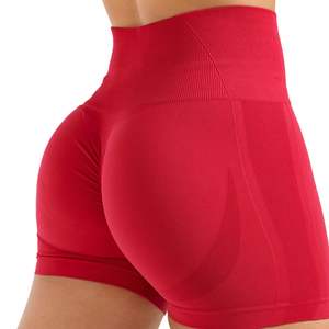 Shorts de Yoga Personalizados al por Mayor para Mujer, Cintura Media, con Cordón Ajustable, Transpirables, de Secado Rápido, para Fitness y Entrenamiento, Estilo Color Block, OEM ODM - Product Image 1