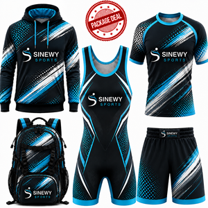 Paquete de Ropa Deportiva Personalizada para Lucha Libre: Singlet, Rash Guard, Pantalones Cortos de Lucha, Sudadera con Capucha y Cremallera de Cuarto, Uniforme Deportivo para Entrenamiento en Equipo - Product Image 5