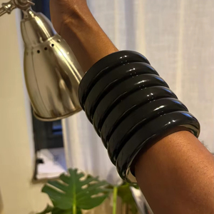 Colorful Resin Bangle <b>Bracelets</b> Modern Chunky Thick <b>Stacking</b> Customizable Size Shape Oversized Girls Gift MS Handicraft Uttar - Product Image 1