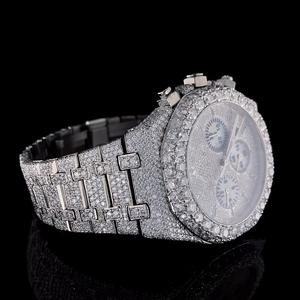 Reloj de Diamantes Moissanite en Oro Rosa Totalmente Cubierto de Diamantes, el Más Vendido, para Fiestas Nocturnas y Uso en Clubes, Disponible a Precio de Exportación - Product Image 5