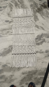 Modern Striped Woven Knitted Bohemian Cotton Linen <b>Table</b> <b>Runner</b> with Tassels for Home and Hotel Use - Product Image 2