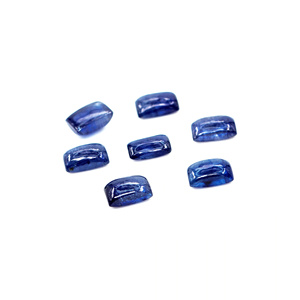 พลอยไพลินบลูแซฟไฟร์ธรรมชาติทรงคาโบชองแปดเหลี่ยมขนาด 3x5 มม. จากกรุงเทพฯ พลอยไพลินบลูแซฟไฟร์ธรรมชาติแบบเม็ดเดี่ยว - Product Image 5
