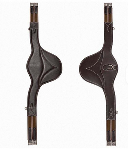 Sangle anatomique pour cheval de haute qualité, fabriquée en cuir de qualité supérieure, avec sangles élastiques et boucles métalliques, personnalisable en grande quantité. - Product Image 4