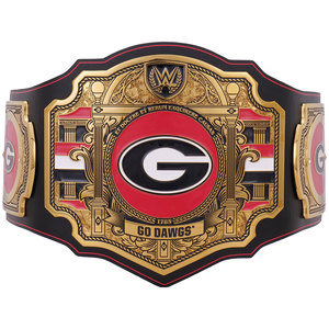Ceinture de championnat Georgia Bulldogs pour le style Legacy, en cuir personnalisé, avec plaques en alliage de zinc, objet de collection pour fans FITLER - Product Image 1