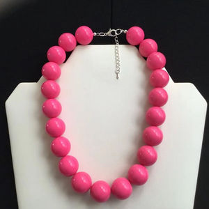 Luxury Resin Bead <b>Necklace</b> <b>Statement</b> Chunky Design Bold Fashion Jewelry Perfect for Parties Weddings and Occasions - Product Image 1