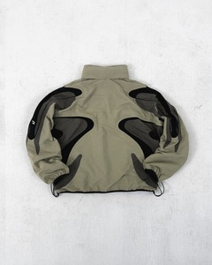 Veste coupe-vent en nylon personnalisée pour homme, anorak à demi-zip avec poche à rabat avant et cordon de serrage - Product Image 4