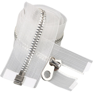 Cremallera metálica de malla con dientes de metal, extremo abierto, color platino cobre, para ropa, personalizada - Product Image 1