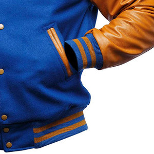 Stylish <b>Leather</b> Sleeves Letterman <b>Jacket</b> Offering Relaxed Comfort Winter <b>Jacket</b> For Daily Lifestyle Use - Product Image 5