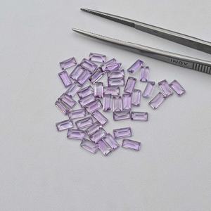 3x6mm Améthyste rose naturelle à facettes Baguette taillée Pierre libre de première qualité Rose Dr France Améthyste du fabricant indien - Product Image 3