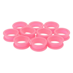 10 pièces d'anneaux de préhension en silicone souple pour ciseaux de coiffeur professionnels, inserts antidérapants pour outils de barbier - Product Image 4
