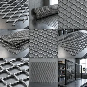 High Efficiency Silver Finish Aluminum Expanded Metal Mesh Roll for Architectural Facade Sunshades and Industrial HVAC Filters - Product Image 5
