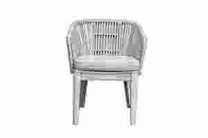 Elegante Juego de Comedor con Sillas de Cuerda para Terrazas de Hotel - Product Image 3