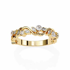 Diamant rond de qualité supérieure cultivé en laboratoire |   Pierre précieuse en or 10 carats certifiée IGI |   Bague de fiançailles unisexe tendance et luxueuse, durable - Product Image 5