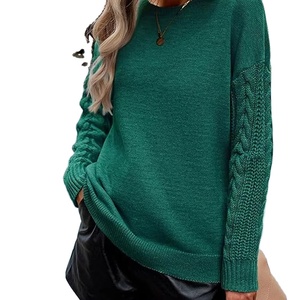 Suéteres de Punto Personalizados de Alta Calidad para Invierno, 100% Algodón, Manga Larga, Cuello Redondo, Antiarrugas, Unisex, Venta al Por Mayor - Product Image 2