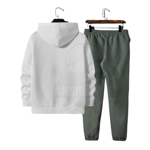 Heavyweight Streetwear Solid Hooded <b>Track</b> <b>Suit</b> for Men Eco-Friendly Cotton Fleece Pullover Sweatshirt Jogger Pants Custom Made - Product Image 2