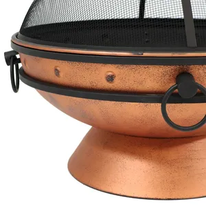 Brasero moderne fait main avec finition élégante en acier pour chauffage de jardin et aménagement paysager résidentiel – Autoportant en acier inoxydable moderne - Product Image 2