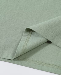 Men's Solid Green Short Sleeve for Shirt Chest Pocket Casual Polyester/Cotton Blend Jersey Fabric 180g Breathable Regular Fit - Product Image 5