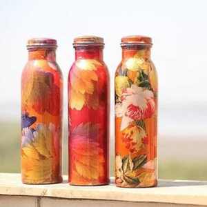 Wide Stylish Classic Copper Bottle Anti-corrosion Coating for Wellness Enthusiasts Eco-Friendly Pure Water Storage Solution for - Product Image 1