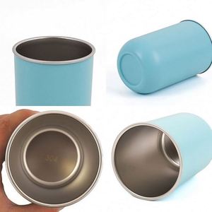 แก้วกาแฟสแตนเลสสีขาวลายหมีสำหรับเครื่องดื่มร้อน - Product Image 1