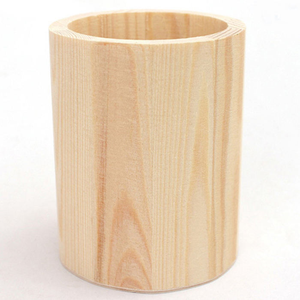 Organisateur de bureau en bois rond ou carré avec impression de logo personnalisé, design élégant et tendance, porte-crayons, accessoires de bureau, porte-stylos - Product Image 1