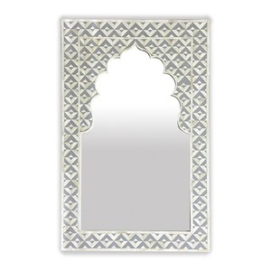 Premium Mother of Pearl Inlay Arabic Mirror Frame Classic Islamic Art Design Decorative Wall Mirror - Product Image 2