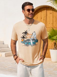 เสื้อยืดลายกราฟิกสไตล์ฮาวายสำหรับผู้ชาย ทรงหลวม คอกลม ใส่สบายในฤดูร้อน รับผลิตตามสั่งจำนวนมาก - Product Image 2