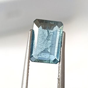 Piedra Preciosa Suelta de Aguamarina Azul Santa María Natural de 2.55 Quilates, Corte Esmeralda Facetado, Translúcida - Product Image 3