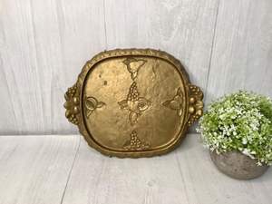 Magnifique plateau de service en laiton artisanal pour les mariages, les événements et le service hôtelier, avec un design classique, qualité supérieure, durable - Product Image 3