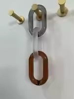 Adornos de Pared Verticales de Cadena Acrílica Ecológicos de Estilo Art Deco Moderno de ILAHI, Decoración Colgante Hecha a Mano, Ornamental para Cumpleaños y Ramadán - Product Image 1