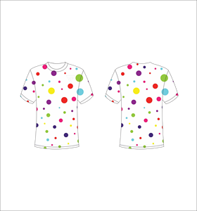 T-shirt à manches courtes pour homme à pois, imprimé numérique, col rond, jersey décontracté en coton, coupe classique, respirant - Product Image 1
