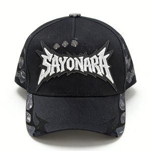 Casquette Trucker en Maille Noire avec Croix en Strass et Panneau Avant Brodé Style Urbain Casquette Ajustable Unisexe Prix de Gros 2026 - Product Image 4