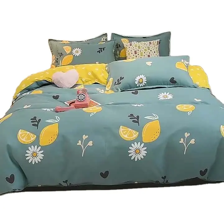 Home Textile Soft Best Price 4 Piece Bed sheets Luxury and comfortable Bed Linen Bedding Sets Queen Size Bedding Sets