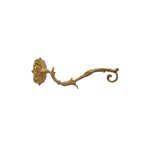 Colgador de pared decorativo con diseño floral dorado antiguo, organizador elegante para llaves y abrigos, para la entrada y decoración del hogar. - Product Image 1