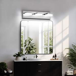 Modern <b>Chrome</b> Iron LED Bathroom Vanity <b>Light</b> Sleek Minimalist 3-<b>Lights</b> <b>Wall</b> Sconce Energy-Efficient Easy Install - Product Image 2