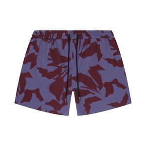 กางเกงชายหาดแบบ unisex สีม่วงลายพราง มีเชือกผูก แห้งเร็ว ผลิตจากโพลีเอสเตอร์ถักทอ เป็นมิตรกับสิ่งแวดล้อม ยืดได้สี่ทิศทาง - Product Image 1