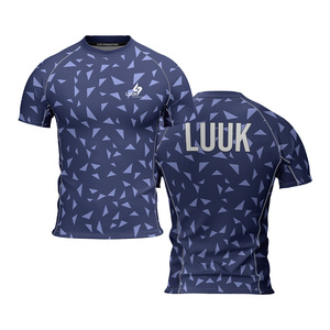 T-shirt de sport personnalisé pour homme, respirant, antibactérien, simple, imprimé sur le devant, séchage rapide, 100% polyester, vêtement de yoga - Product Image 6